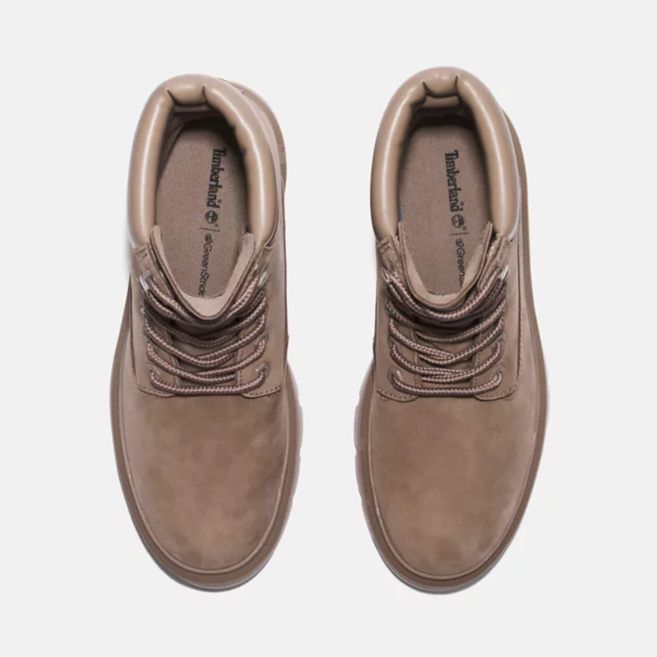 Bota impermeável feminina Cortina Valley de 6 polegadas na cor bege.