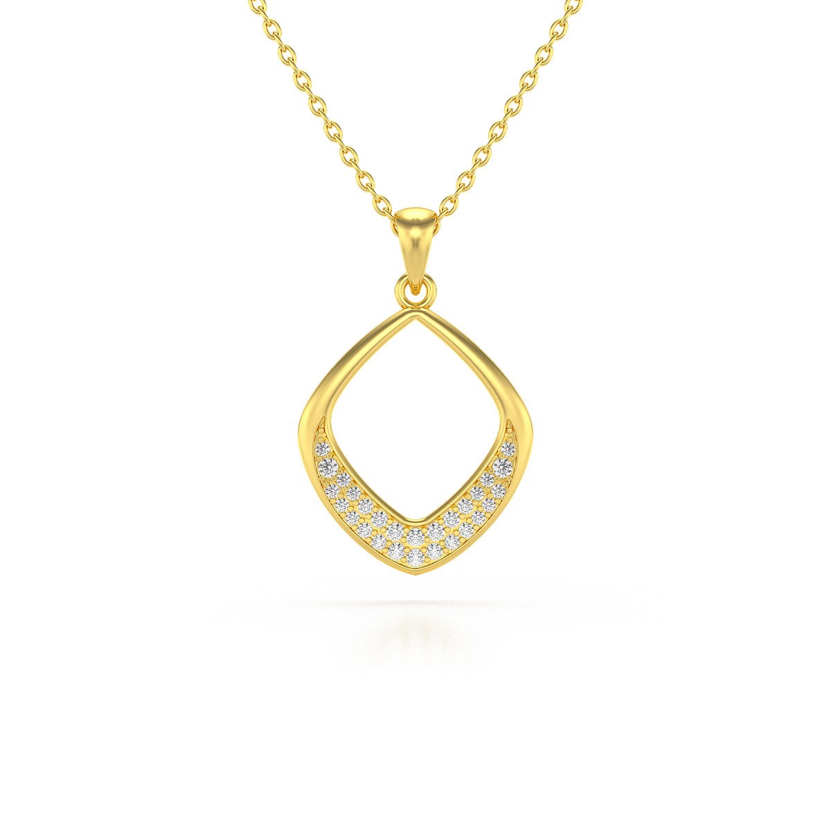 Collier Pendentif ADEN Or 585 Jaune Diamant Chaine Or incluse 1.402grs