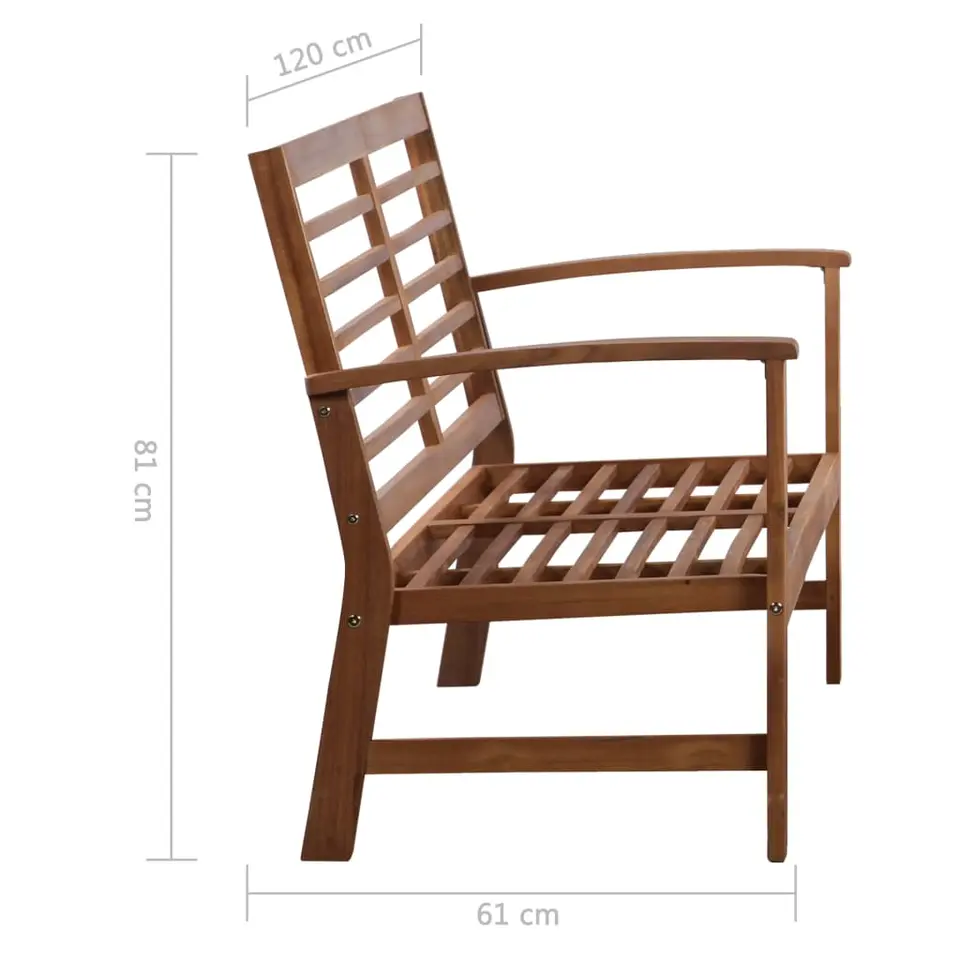 vidaXL - Tuinbank Set - Bruin - Hout