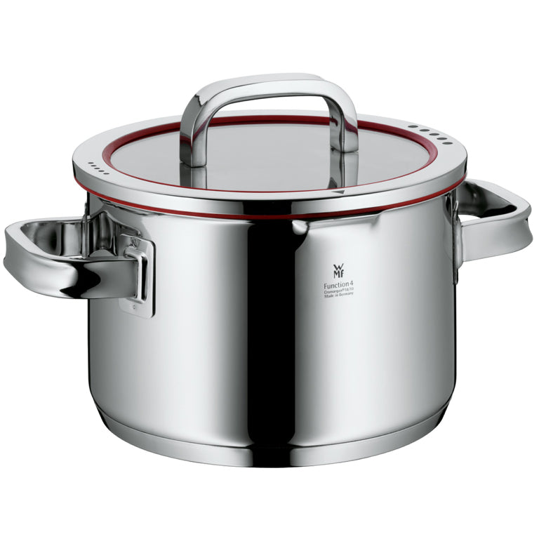 WMF Function 4 Kookpan hoog met deksel - Ã160mm - Rood