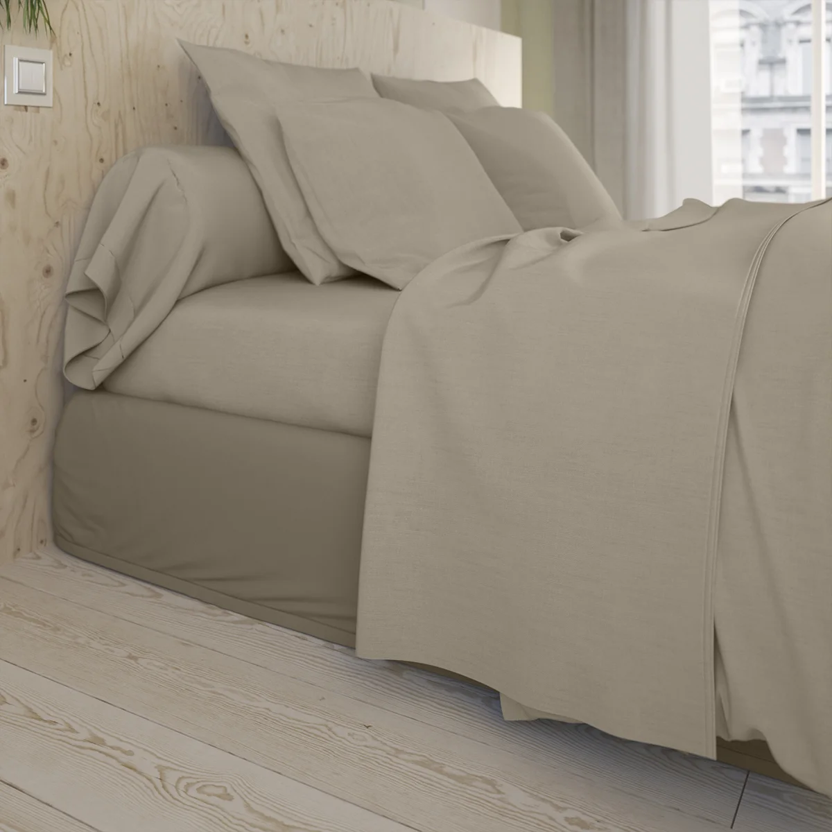 Drap plat Studio Coton Sable