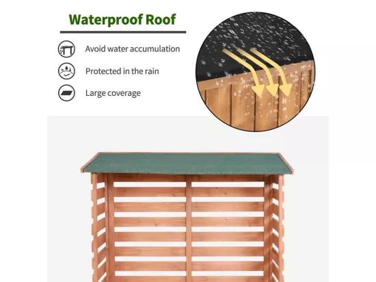 Abri de jardin pour bois de chauffage extérieur 116x65x123cm BoisBox