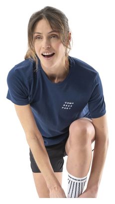 T-shirt manches courtes Compressport Podium Bleu Femme