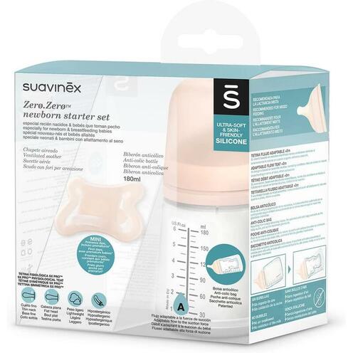 Coffret Biberon 180 ML + Sucette Zero-Zero - SUAVINEX