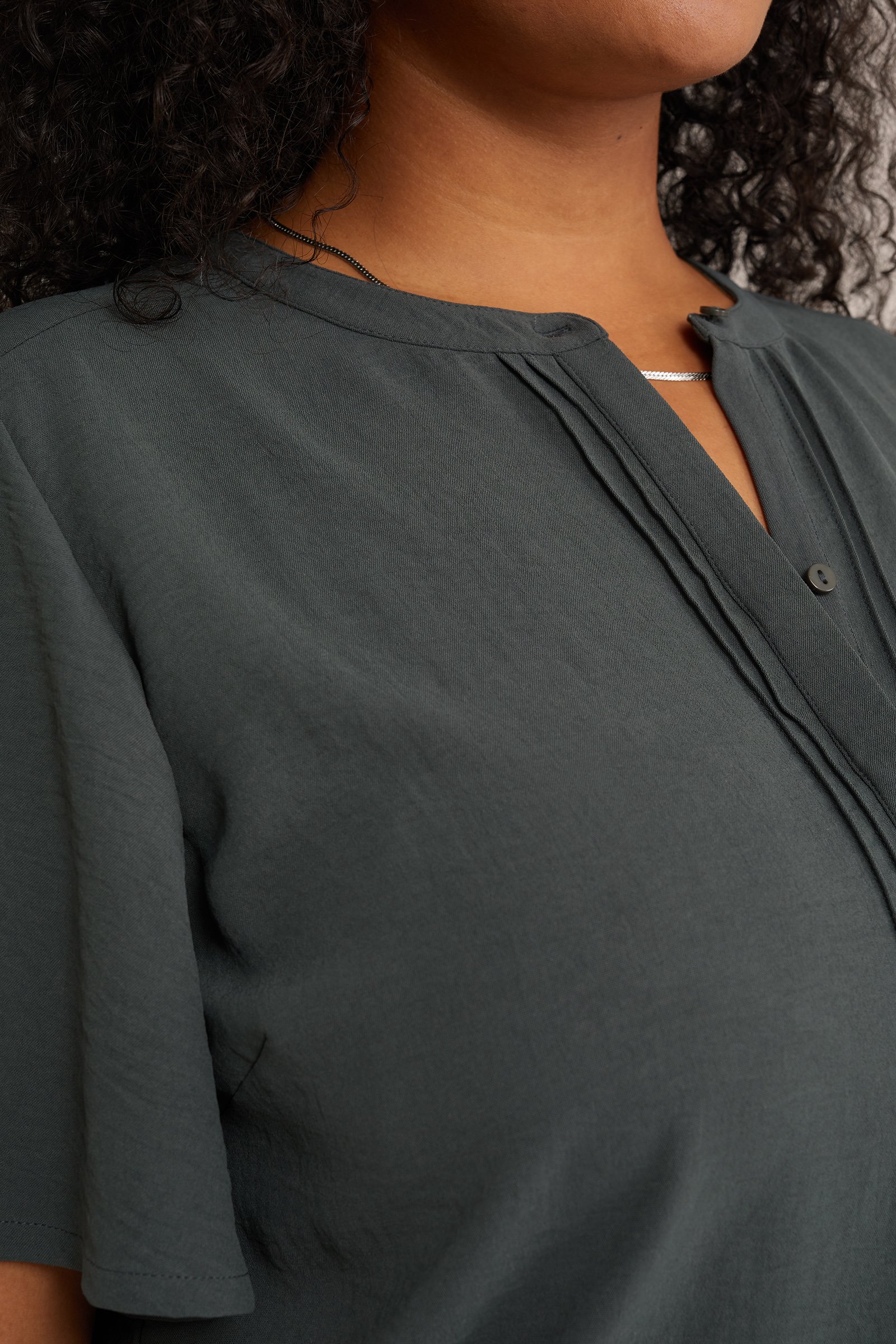 blouse - Curve WE Fashion Donkergroen