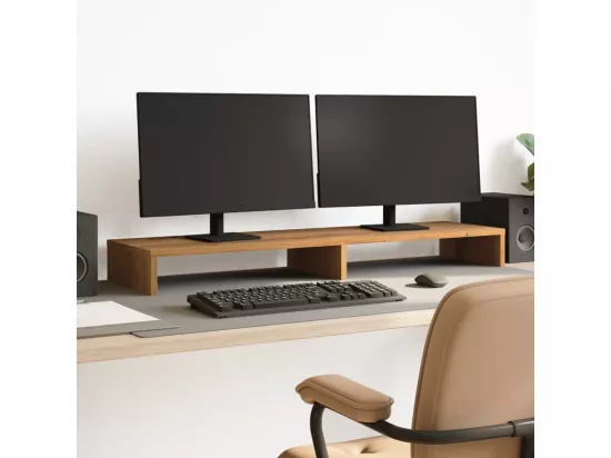Support de moniteur chêne artisanal 100x27x10cm bois ingénierie