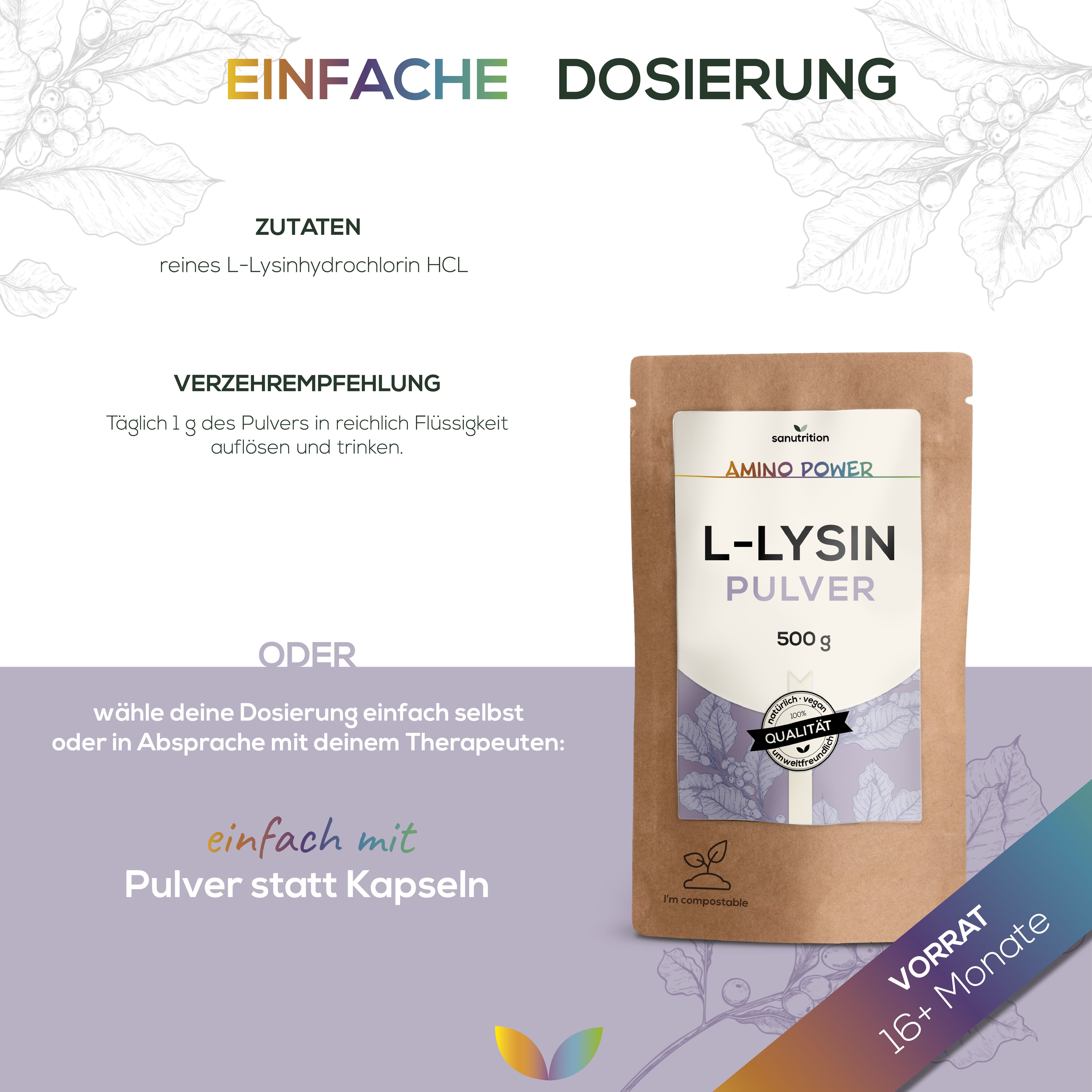 Sanutrition® - reines L-Lysin
