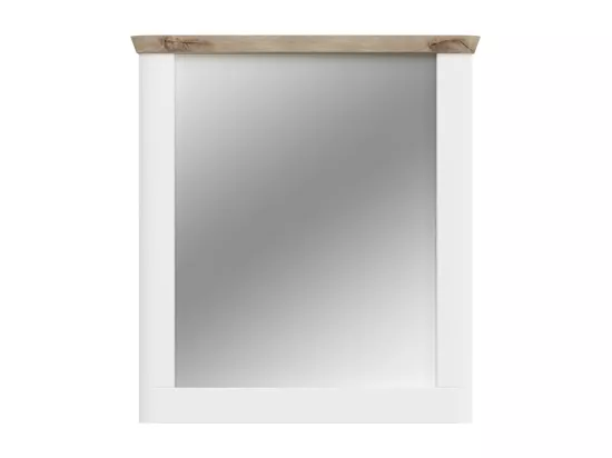 Miroir CAMPAGNA blanc et chêne – 77x87 cm, style campagne