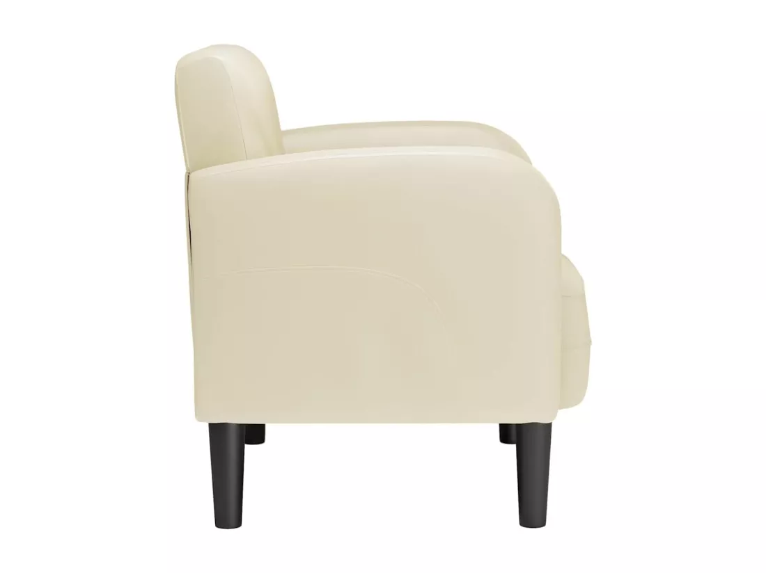 Chaise de canapé avec accoudoirs crème 54 cm similicuir
