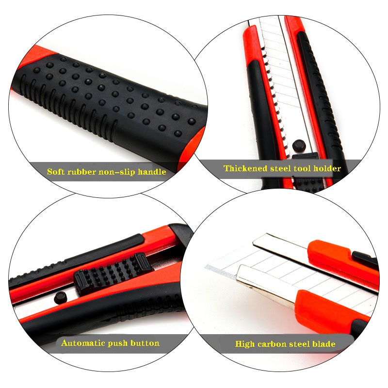 (2er Set) Ergonomische Teppich Messer Cutter Werkzeug Kit DIY Tool Japanmesser - Assortiert