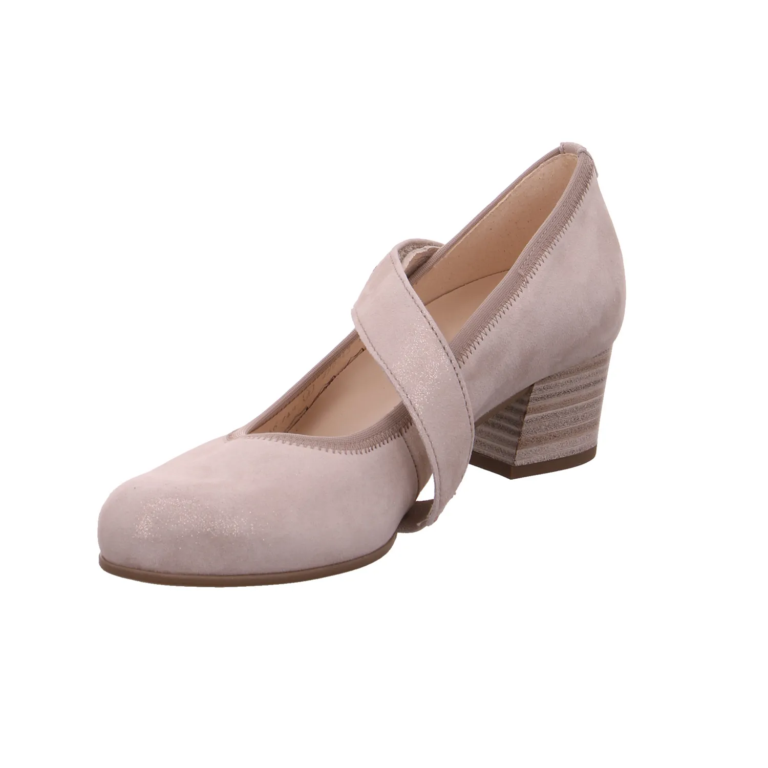 GABOR Comfort-Pumps Beige Leder  mit Wechselfussbett