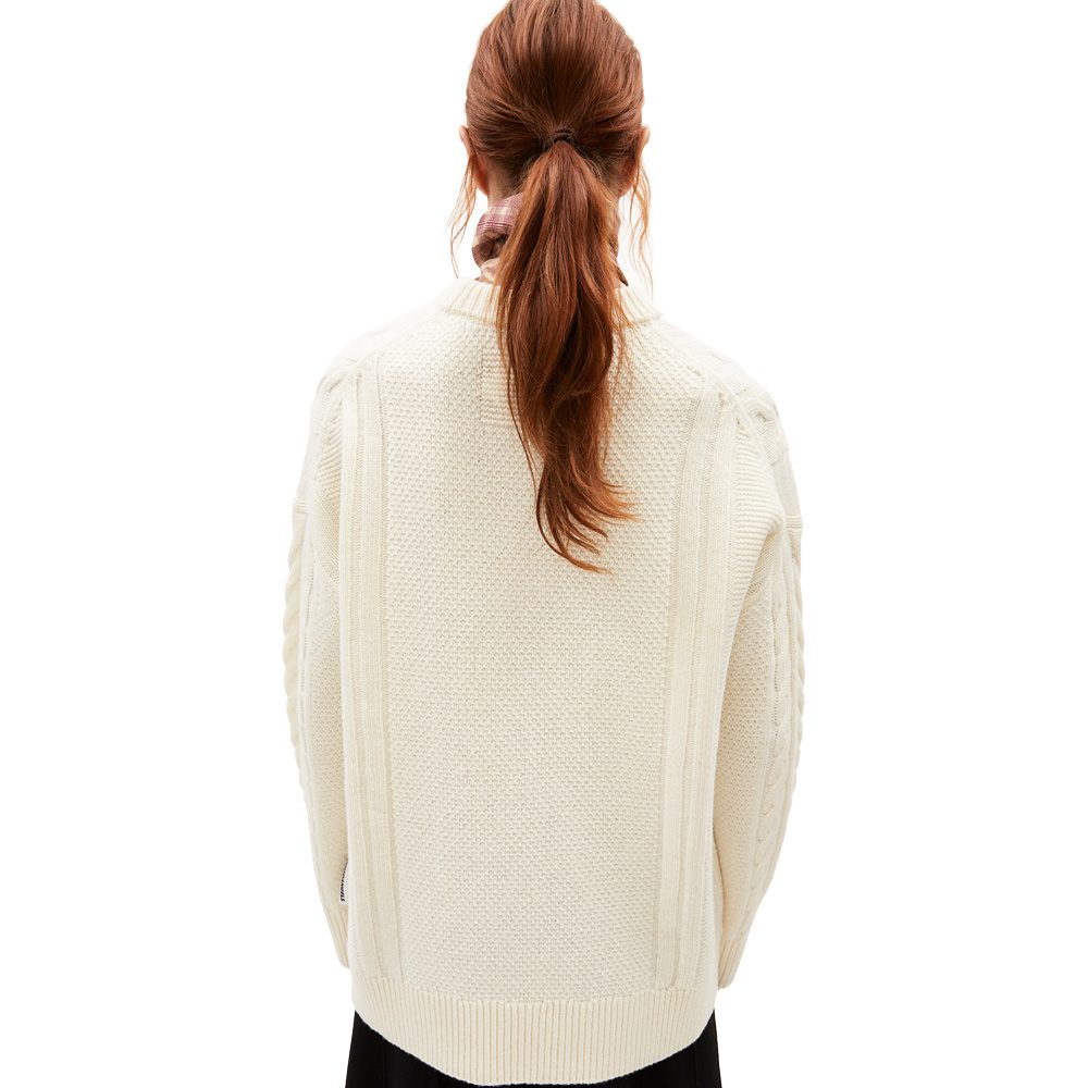 Armedangels Berfinaa Cable Pullover Damen oatmilk