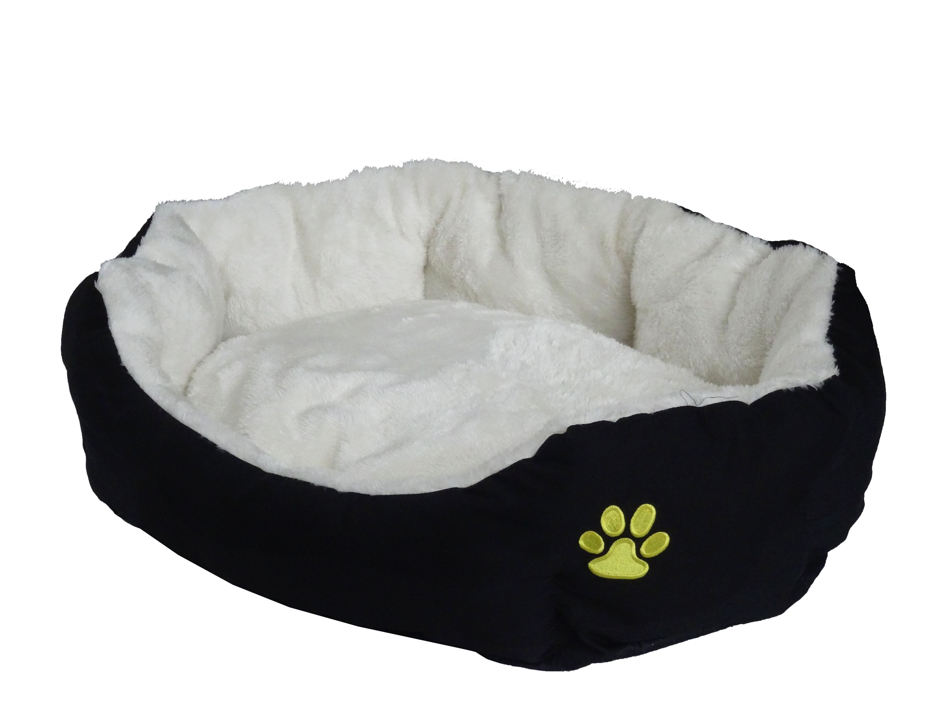 Hundebett PFÖTCHEN L schwarz