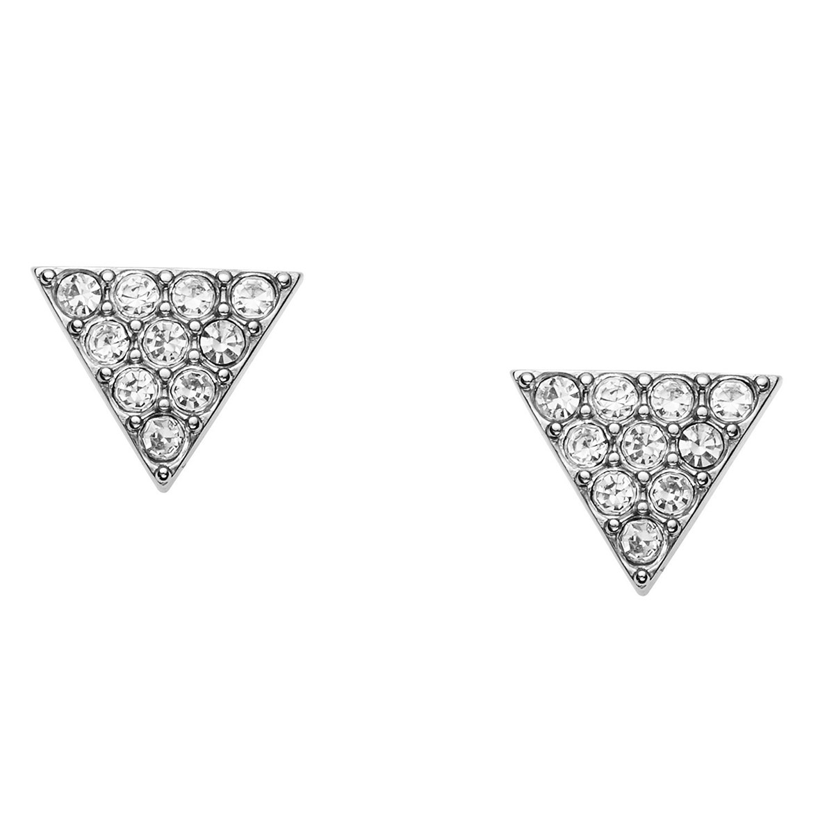 Boucles d'oreilles Fossil triangle acier empierré