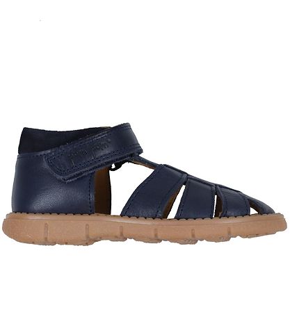Pom Pom Sandalen - Sportlich Klettband - Navy