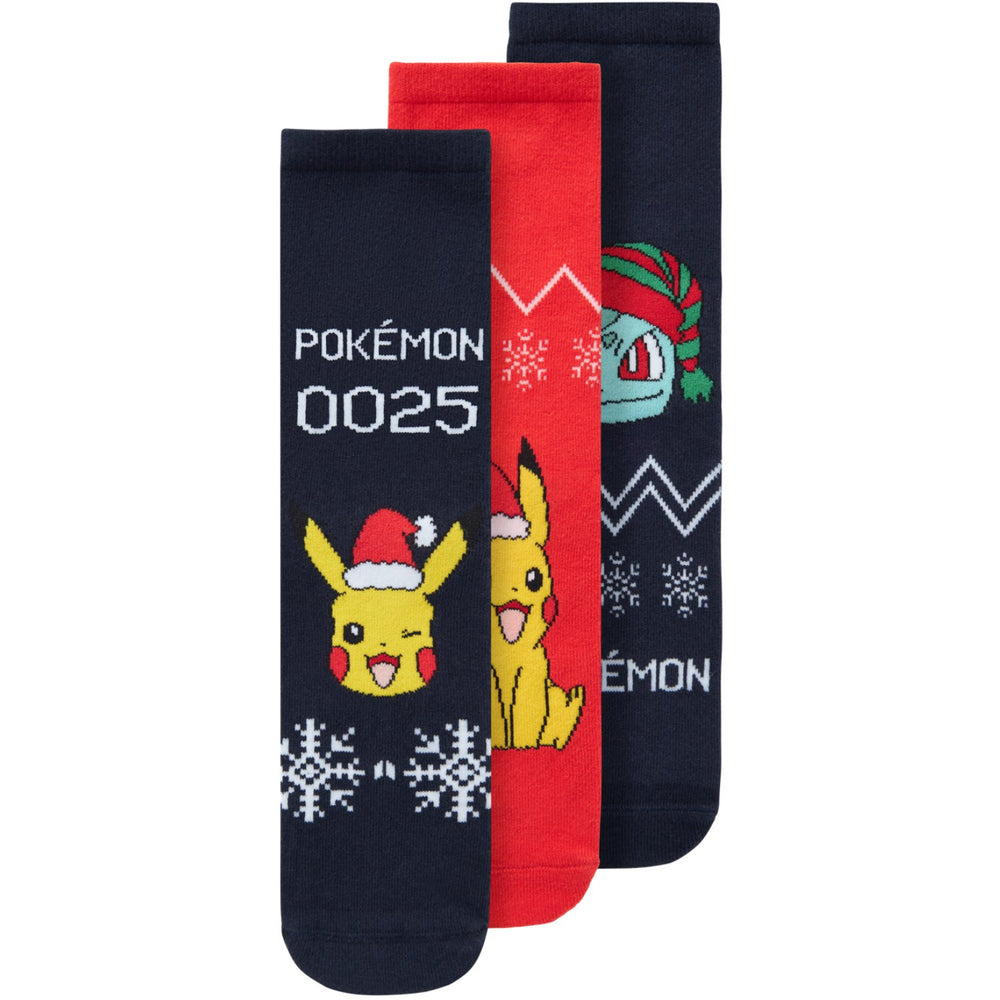 Køb Name It Dark Sapphire Odis Pokemon 3-pak Strømper