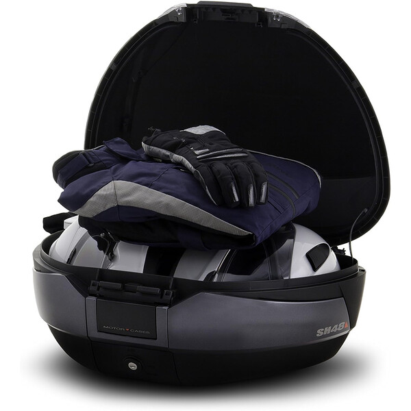 Shad - Top case SH48 + Capot + Dosseret Gris Foncé / Carbone