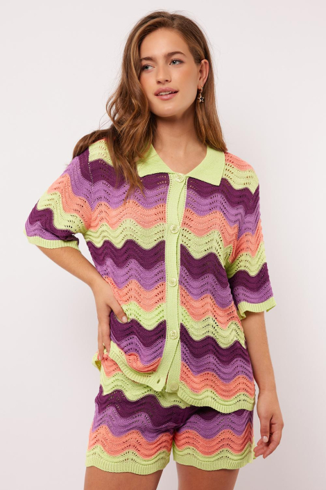 Fluresk multi color dames blouse