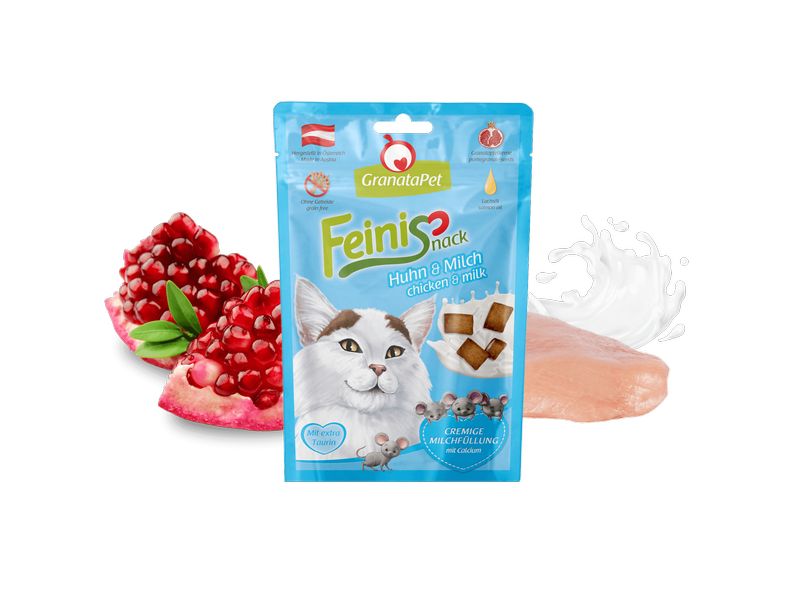 GranataPet FeiniSnack Huhn & Milch 50g Ergänzungsfuttermittel für Katzen