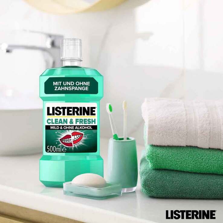 Listerine Clean & Fresh Mundspülung, 500 ml