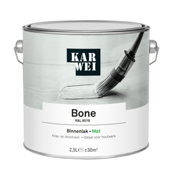 KARWEI binnenlak mat RAL 9016 bone 2,5 liter