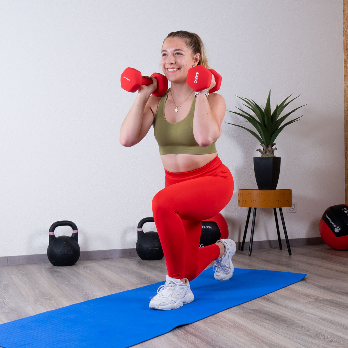 Halteres revestidos de neoprene (conjunto de 2) 1 kg Gladiatorfit
