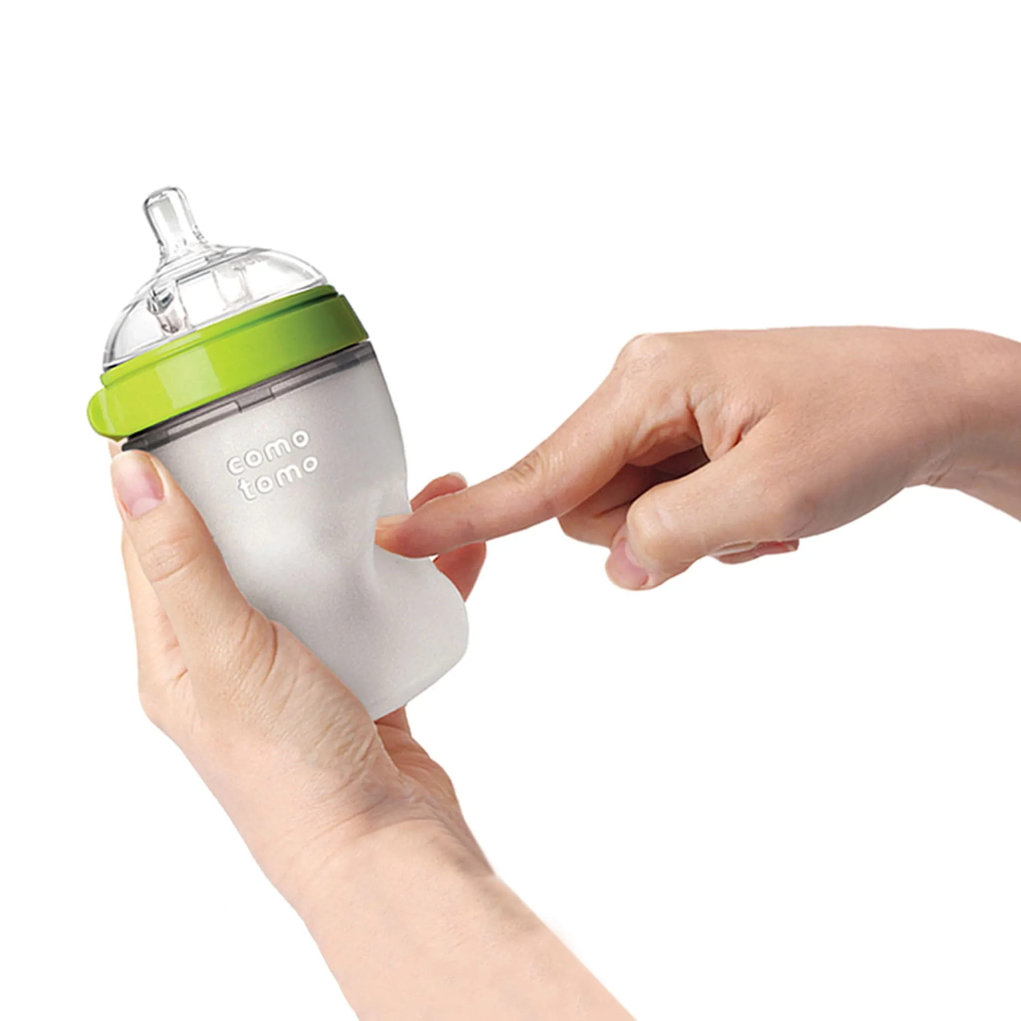 Como Tomo Biberon Souple à Flot Naturel Prévention des Coliques 250ml - Vert