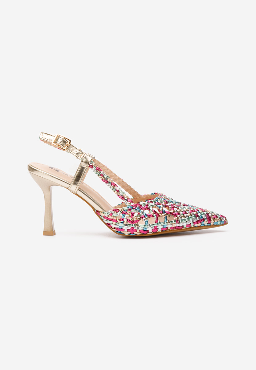 Chaussures stiletto slingback multicolores Heliosa