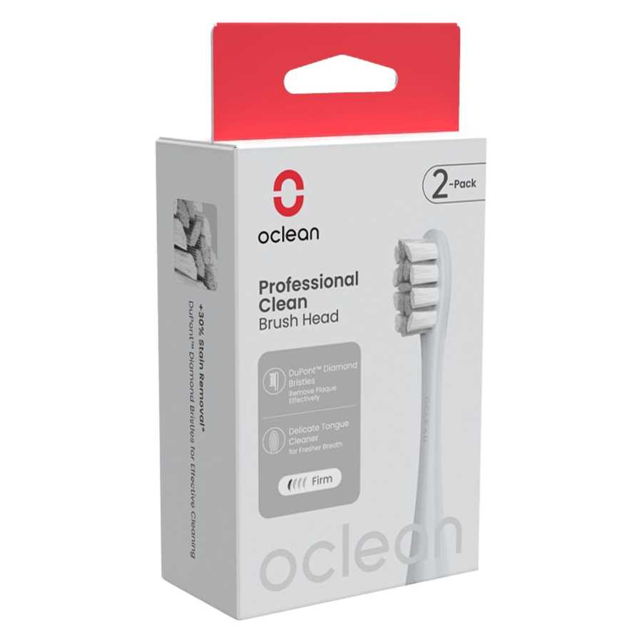 Oclean Professional Clean Brush Head Silver 2pcs