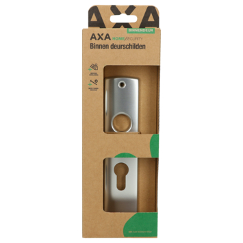 AXA langschild binnendeur kruk/cilinder aluminium 55 mm