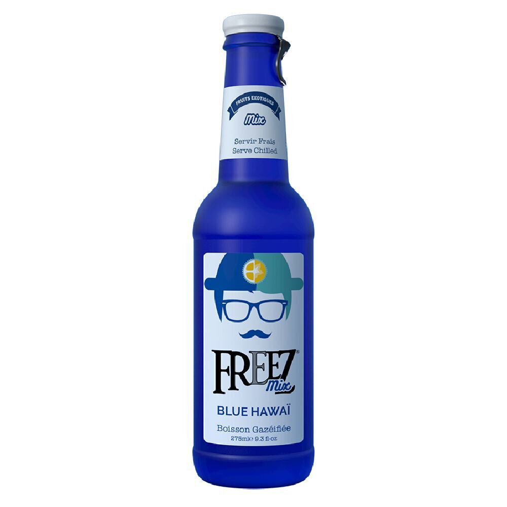 Boisson gazeuse Freez Blue Hawaï fruits exotiques 27,5cl