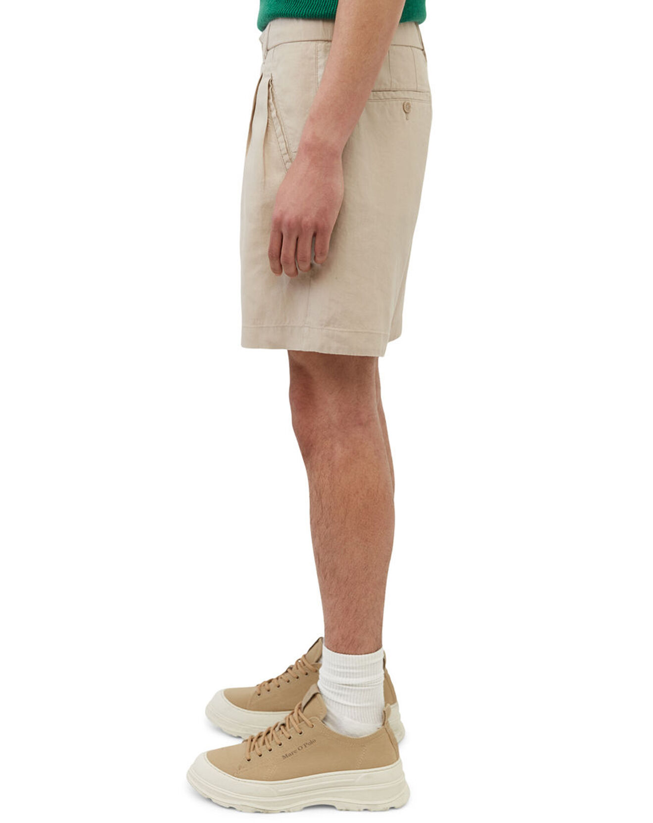 Marc O'Polo Short 100% Lin Lavsjo Pinces beige