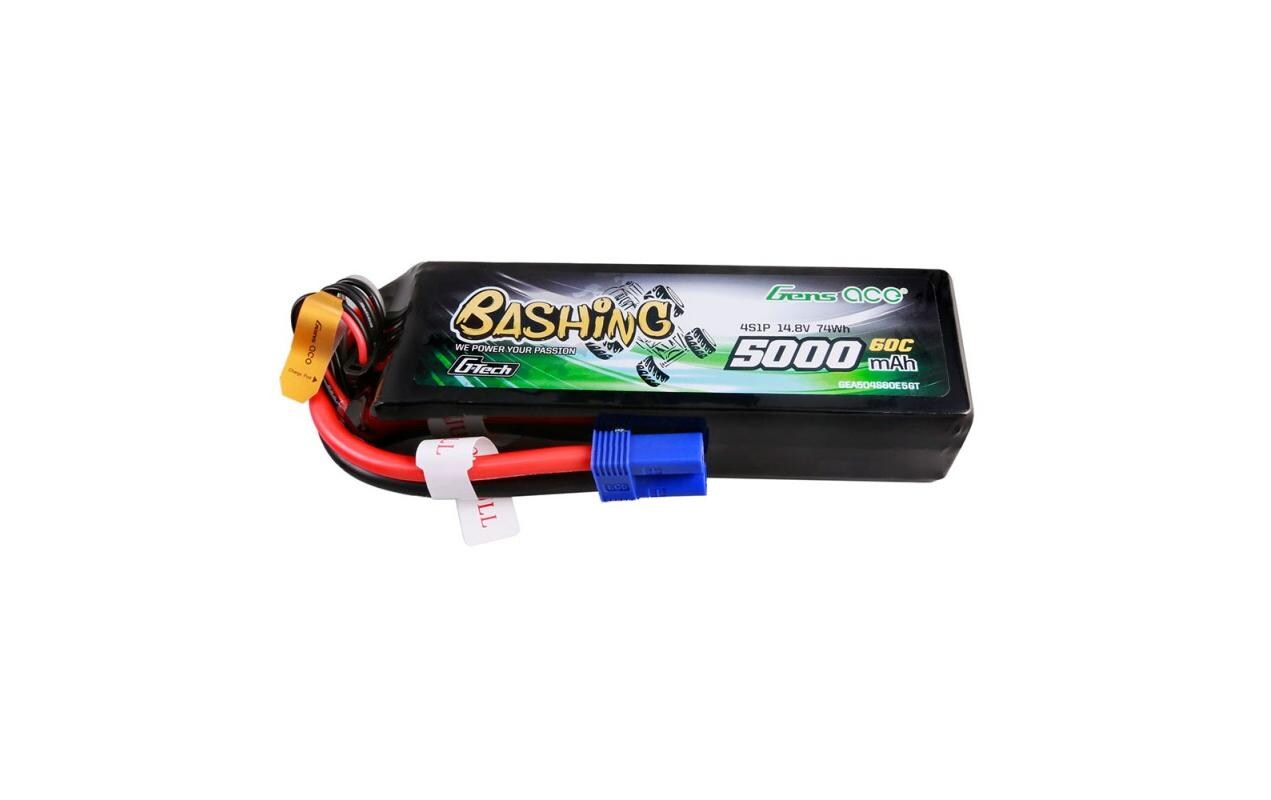 RC-Akku LiPo 5000 mAh 14.8 V 60C Bashing, G-Tech4S LiPo Akku mit EC5 Stecker