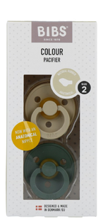 BIBS Fopspeen 6-18 Maanden Anatomic Vanilla/Pine 2ST