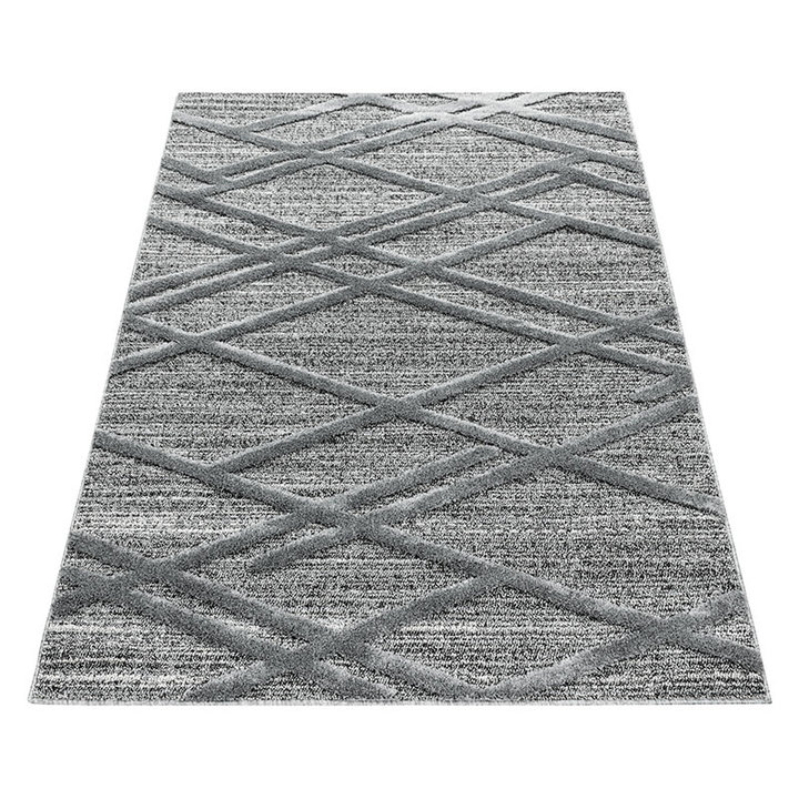 Scandinavisch vloerkleed - Pitea Double Grijs | Comfortabel