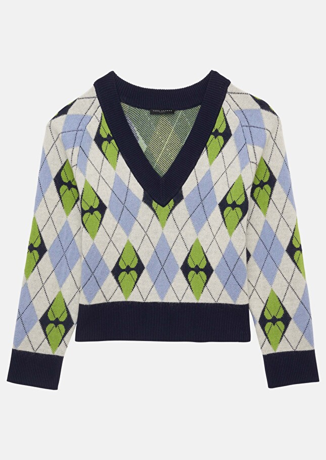 Pull Palmableu en coton et mohair