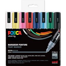 Marqueur à pigment PC-5M, étui de 4, couleurs douces