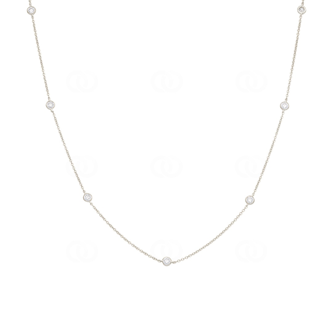 0.33 Karat Diamantencollier 750/18 K Weissgold