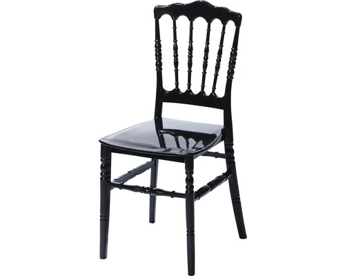 Bruiloftsstoel VEBA Napoleon 43 x 41 x 89,5 cm kunststof zwart