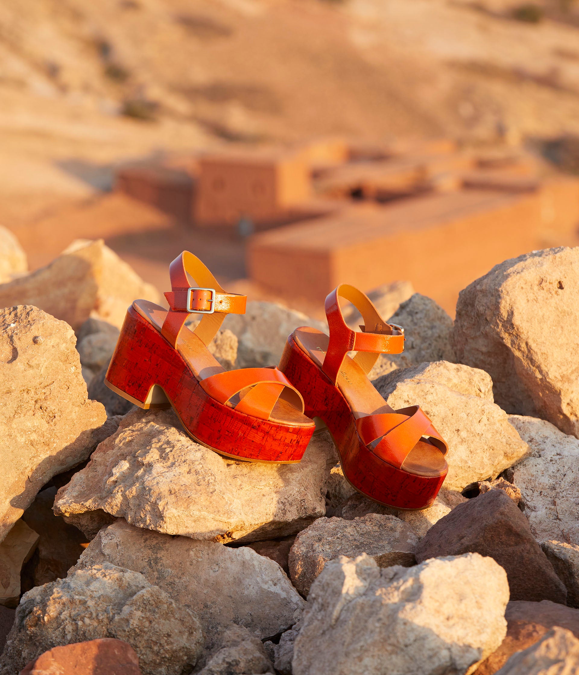 Sandales orange Diane