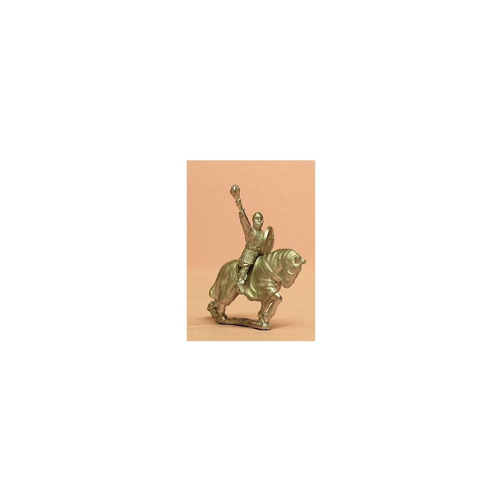 Spanish: Knights, 1150-1300AD with Mace, Axe or Sword & Round Shield on Barded Horse