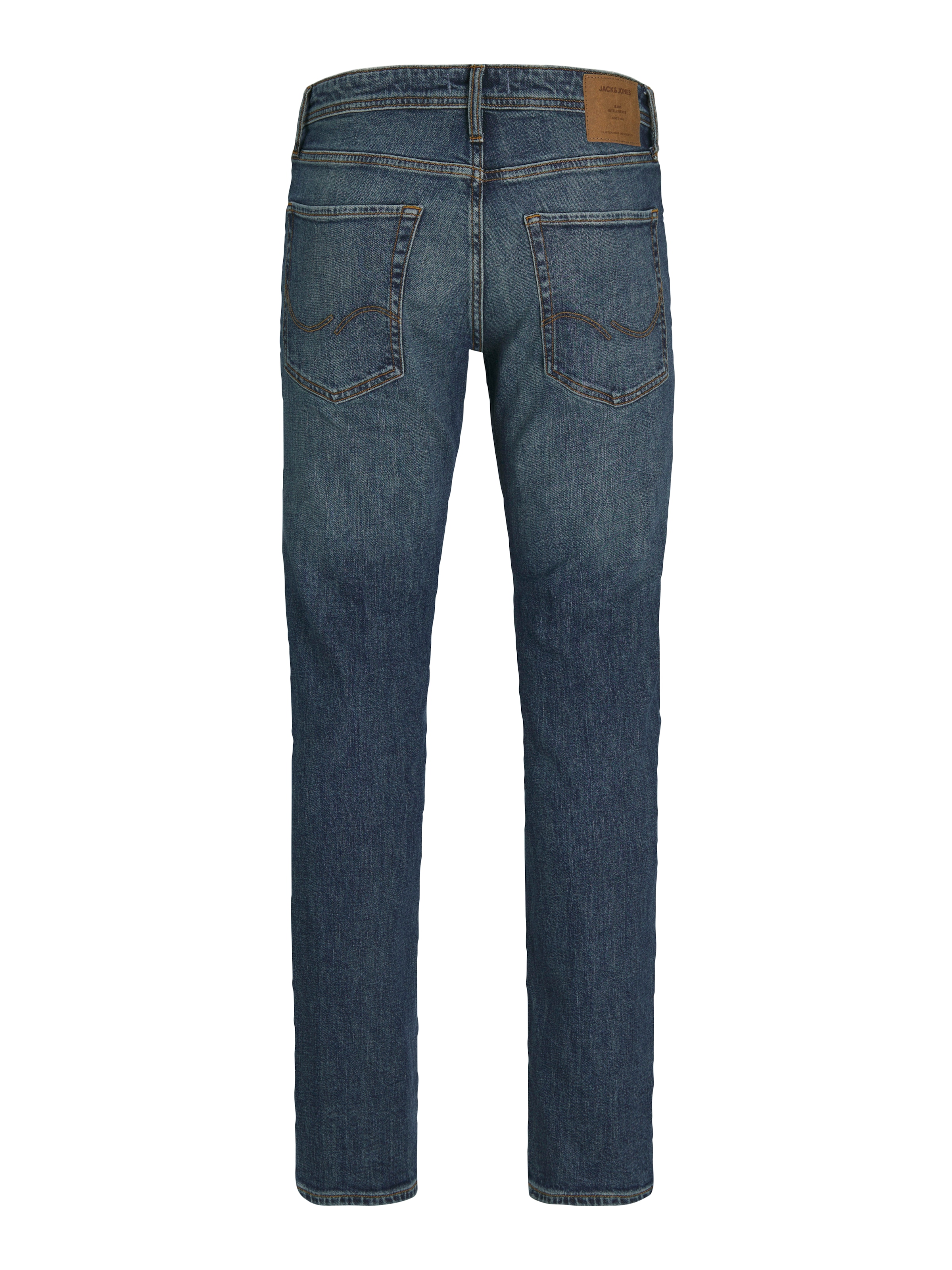 Jack & Jones Regular-fit-Jeans »JJICLARK im Used-Look, Stretchkomfort und niedrige Leibhöhe«, mit Abriebeffekten