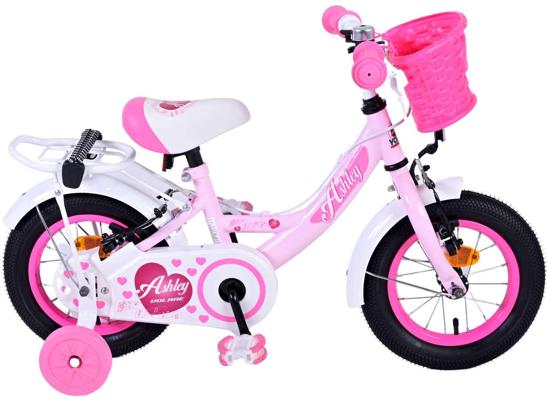 TPFSports Ashley Kinderfahrrad - Mädchen - 12 Zoll - Rücktritt + Handbremse - Weiß