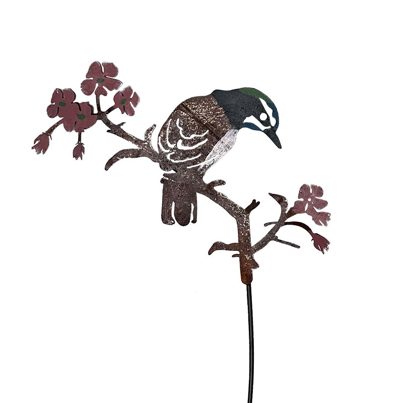 Ensemble 3 tuteurs oiseaux sur branches 93cm