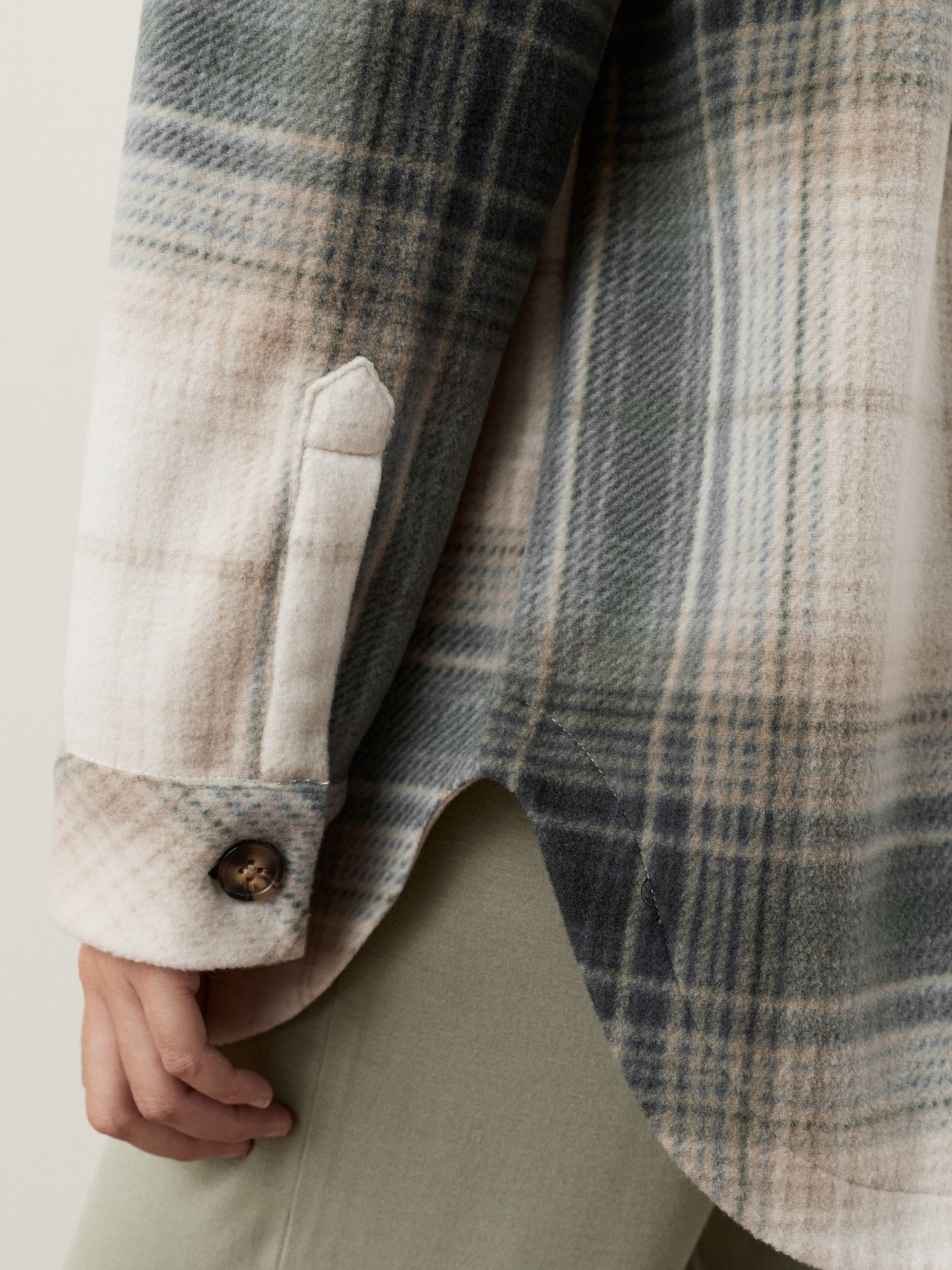 Zwart/wit geruit - Polar Fleece Shacket