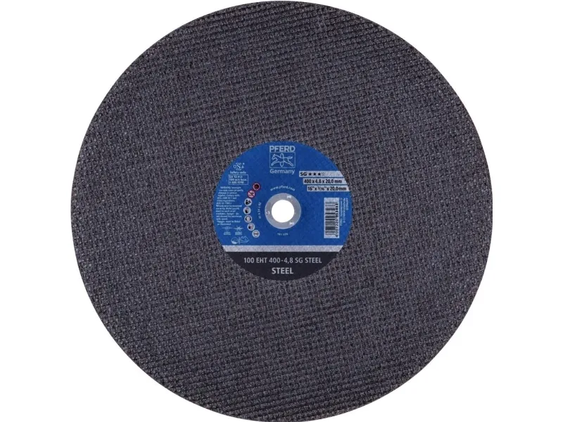 PFERD 100 EHT 400-4,8 SG STEEL/20,0, Stål, Støbejern, PFERD, 2 cm, 40 cm, 4800 rpm, 10 stk