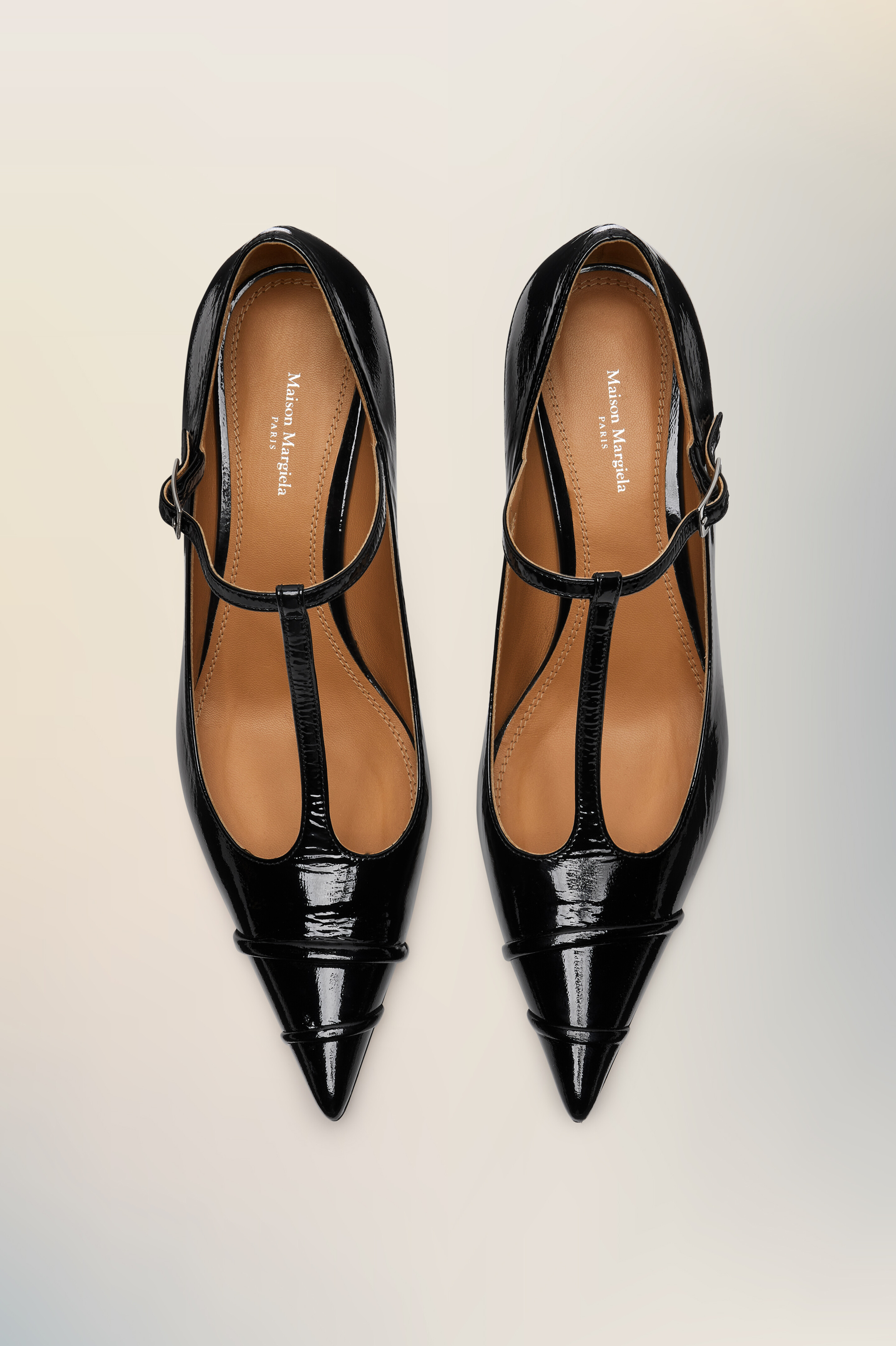 Salomés Kinkies noirs en cuir pour femme