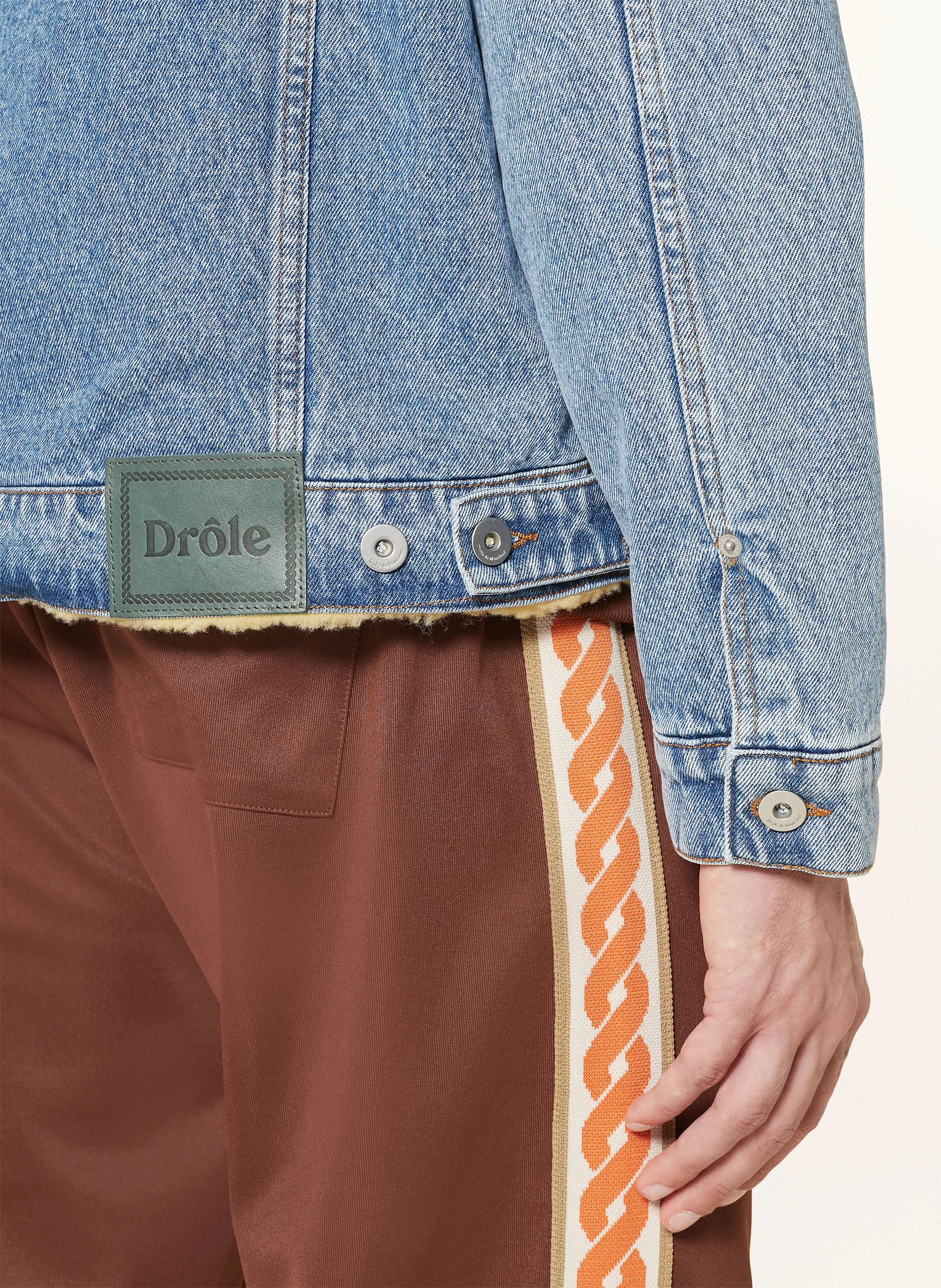DRÔLE DE MONSIEUR Jeansjacke mit Teddyfell