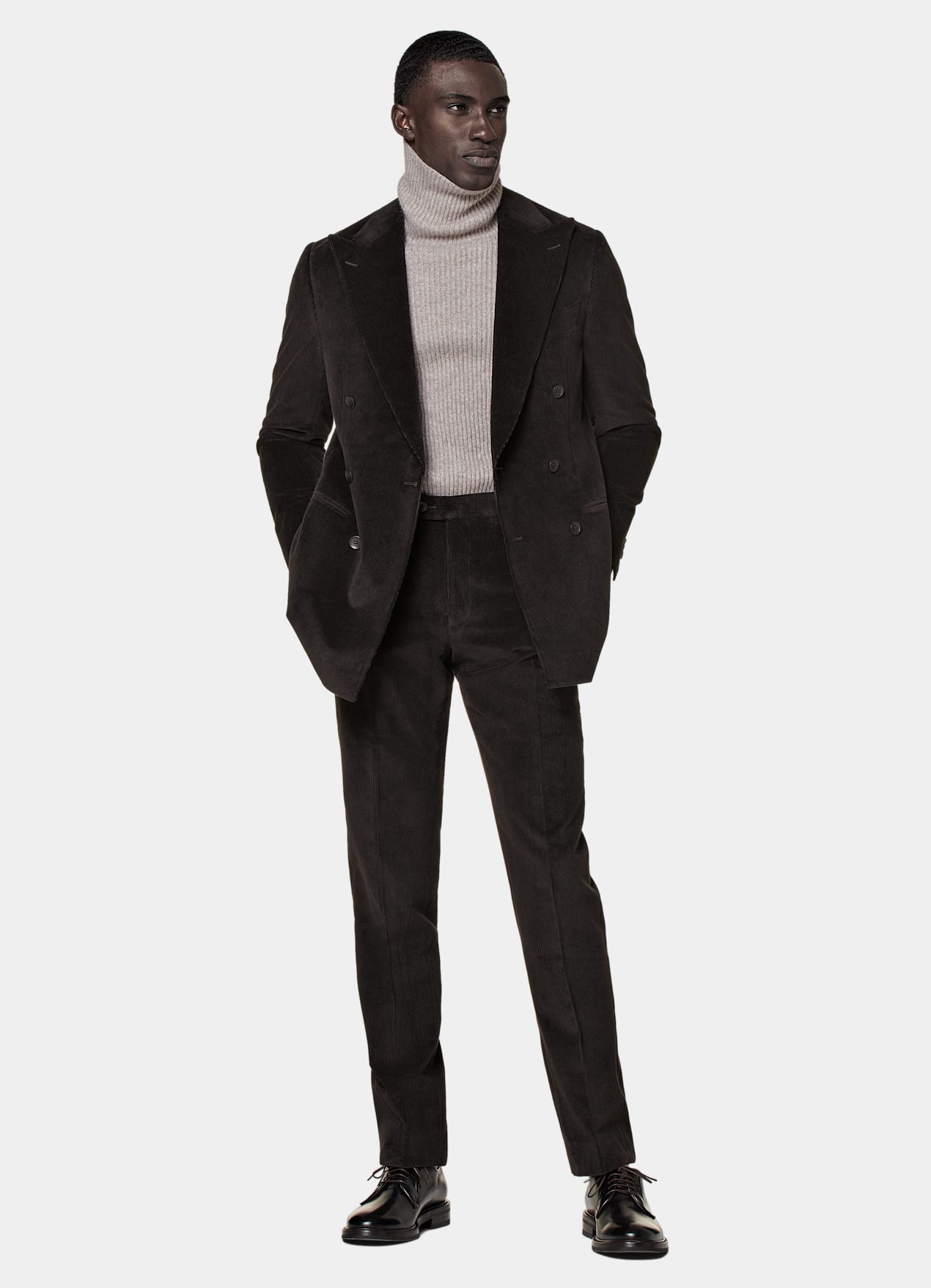 Costume Havana coupe Tailored marron foncé