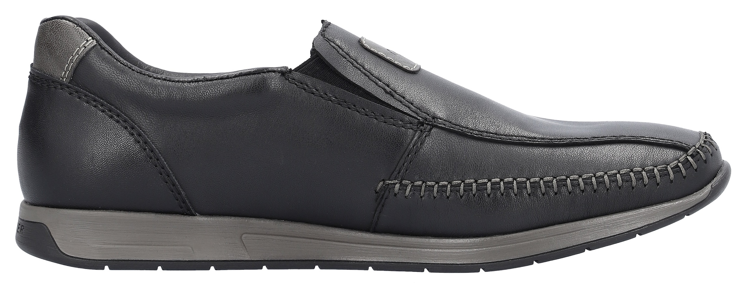 Rieker Slipper  Mokassin, Loafer, Komfortschuh mit aufwendiger Rahmennaht